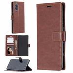 For Samsung Galaxy Note20 Crazy Horse Texture Horizontal Flip Leather Case with Holder & Card Slots & Wallet & Photo Frame(Brown)