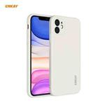 For iPhone 11 Hat-Prince ENKAY ENK-PC064 Liquid Silicone Straight Edge Shockproof Protective Case(Beige)