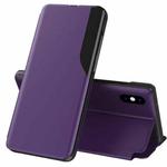 For iPhone X / XS Attraction Flip Holder Leather Phone Case(Purple)