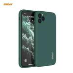 For iPhone 11 Pro Hat-Prince ENKAY ENK-PC065 Liquid Silicone Straight Edge Shockproof Protective Case(Dark Green)