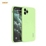 For iPhone 11 Pro Hat-Prince ENKAY ENK-PC065 Liquid Silicone Straight Edge Shockproof Protective Case(Light Green)