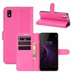 For ZTE Blade L210 Litchi Texture Horizontal Flip Protective Case with Holder & Card Slots & Wallet(Rose red)