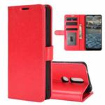 For Nokia 2.4 R64 Texture Single Horizontal Flip Protective Case with Holder & Card Slots & Wallet& Photo Frame(Red)