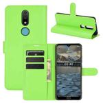 For Nokia 2.4 Litchi Texture Horizontal Flip Protective Case with Holder & Card Slots & Wallet(Green)