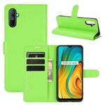 For OPPO Realme C3 Fingerprint-free version Litchi Texture Horizontal Flip Protective Case with Holder & Card Slots & Wallet(Green)