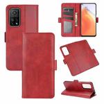 For Xiaomi Mi 10T / 10T Pro Dual-side Magnetic Buckle Horizontal Flip Leather Case with Holder & Card Slots & Wallet(Red)