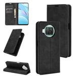 For Xiaomi Mi 10T Lite Retro-skin Business Magnetic Suction Leather Case with Holder & Card Slots & Wallet(Black)