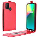 For OPPO Realme 7i / Realme C17 R64 Texture Single Vertical Flip Leather Protective Case with Card Slots & Photo Frame(Red)