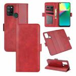 For OPPO Realme 7i / Realme C17 Dual-side Magnetic Buckle Horizontal Flip Leather Case with Holder & Card Slots & Wallet(Red)