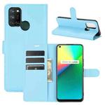 For OPPO Realme 7i / Realme C17 Litchi Texture Horizontal Flip Protective Case with Holder & Card Slots & Wallet(Blue)