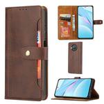 For Xiaomi Mi 10T Lite Calf Texture Double Fold Clasp Horizontal Flip Leather Case with Photo Frame & Holder & Card Slots & Wallet(Coffee)