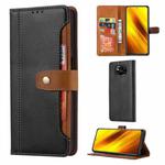 For Xiaomi POCO X3 NFC / X3 Calf Texture Double Fold Clasp Horizontal Flip Leather Case with Photo Frame & Holder & Card Slots & Wallet(Black)