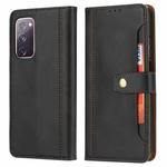 For Samsung Galaxy S20 FE / S20 Lite Calf Texture Double Fold Clasp Horizontal Flip Leather Case with Photo Frame & Holder & Card Slots & Wallet(Black)