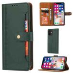For iPhone 12 mini Calf Texture Double Fold Clasp Horizontal Flip Leather Case with Photo Frame & Holder & Card Slots & Wallet (Emerald)