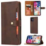 For iPhone 12 mini Calf Texture Double Fold Clasp Horizontal Flip Leather Case with Photo Frame & Holder & Card Slots & Wallet (Coffee)