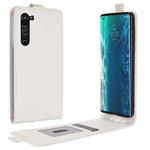 For Motorola Edge R64 Texture Single Vertical Flip Leather Protective Case with Card Slots & Photo Frame(White)