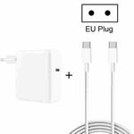 2 in 1 PD3.0 30W USB-C / Type-C Travel Charger with Detachable Foot + PD3.0 3A USB-C / Type-C to USB-C / Type-C Fast Charge Data Cable Set, Cable Length: 1m, EU Plug