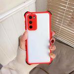 For Huawei P40 TPU + PC Four-Corner Shockproof Skin-feel Case(Red)