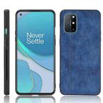 For OnePlus 8T Shockproof Sewing Cow Pattern Skin PC + PU + TPU Case(Blue)