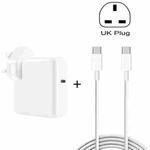 2 in 1 PD 30W USB-C / Type-C + 3A PD 3.0 USB-C / Type-C to USB-C / Type-C Fast Charge Data Cable Set, Cable Length: 2m, UK Plug