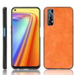 For OPPO Realme 7 / Narzo 20 Pro Shockproof Sewing Cow Pattern Skin PC + PU + TPU Case(Orange)