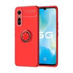 For vivo Y73s Metal Ring Holder 360 Degree Rotating TPU Case(Red+Red)