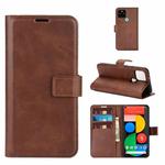 For Google Pixel 5 Retro Calf Pattern Buckle Horizontal Flip Leather Case with Holder & Card Slots & Wallet(Dark Brown)