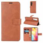For Xiaomi Mi Note 10 Lite Retro Calf Pattern Buckle Horizontal Flip Leather Case with Holder & Card Slots & Wallet(Light Brown)
