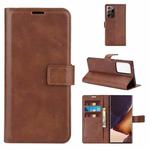 For Samsung Galaxy Note20 Ultra Retro Calf Pattern Buckle Horizontal Flip Leather Case with Holder & Card Slots & Wallet(Dark Brown)