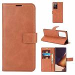 For Samsung Galaxy Note20 Ultra Retro Calf Pattern Buckle Horizontal Flip Leather Case with Holder & Card Slots & Wallet(Light Brown)