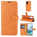 For Samsung Galaxy S20 FE Retro Calf Pattern Buckle Horizontal Flip Leather Case with Holder & Card Slots & Wallet(Yellow)