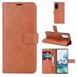 For Samsung Galaxy S20 FE Retro Calf Pattern Buckle Horizontal Flip Leather Case with Holder & Card Slots & Wallet(Light Brown)