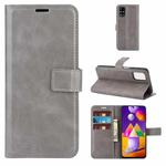 For Samsung Galaxy M31s Retro Calf Pattern Buckle Horizontal Flip Leather Case with Holder & Card Slots & Wallet(Gray)