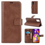 For Samsung Galaxy M31s Retro Calf Pattern Buckle Horizontal Flip Leather Case with Holder & Card Slots & Wallet(Dark Brown)