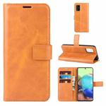 For Samsung Galaxy A71 5G Retro Calf Pattern Buckle Horizontal Flip Leather Case with Holder & Card Slots & Wallet(Yellow)