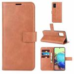 For Samsung Galaxy A71 5G Retro Calf Pattern Buckle Horizontal Flip Leather Case with Holder & Card Slots & Wallet(Light Brown)