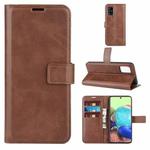 For Samsung Galaxy A51 5G Retro Calf Pattern Buckle Horizontal Flip Leather Case with Holder & Card Slots & Wallet(Dark Brown)