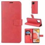 For Samsung Galaxy A42 5G Retro Calf Pattern Buckle Horizontal Flip Leather Case with Holder & Card Slots & Wallet(Red)