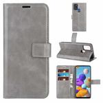 For Samsung Galaxy A21S Retro Calf Pattern Buckle Horizontal Flip Leather Case with Holder & Card Slots & Wallet(Gray)