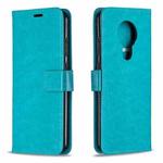 For Nokia 5.3 Crazy Horse Texture Horizontal Flip Leather Case with Holder & Card Slots & Wallet & Photo Frame(Blue)