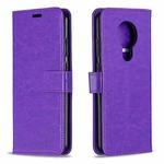 For Nokia 5.3 Crazy Horse Texture Horizontal Flip Leather Case with Holder & Card Slots & Wallet & Photo Frame(Purple)