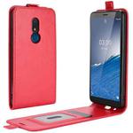 For Nokia C3 R64 Texture Single Vertical Flip Leather Protective Case with Card Slots & Photo Frame(Red)