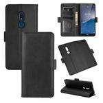 For Nokia C3 Dual-side Magnetic Buckle Horizontal Flip Leather Case with Holder & Card Slots & Wallet(Black)