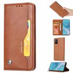For OnePlus 8T Knead Skin Texture Horizontal Flip Leather Case with Photo Frame & Holder & Card Slots & Wallet(Brown)