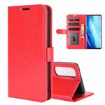 For OPPO Reno 4 Pro 4G R64 Texture Single Horizontal Flip Protective Case with Holder & Card Slots & Wallet& Photo Frame(Red)