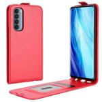 For OPPO Reno4 Pro 4G R64 Texture Single Vertical Flip Leather Protective Case with Card Slots & Photo Frame(Red)
