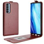 For OPPO Reno4 Pro 4G R64 Texture Single Vertical Flip Leather Protective Case with Card Slots & Photo Frame(Brown)