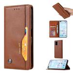 For Huawei P Smart 2021 Knead Skin Texture Horizontal Flip Leather Case  , with Photo Frame & Holder & Card Slots & Wallet(Brown)