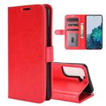 For Samsung Galaxy S21 5G R64 Texture Single Horizontal Flip Protective Case with Holder & Card Slots & Wallet& Photo Frame(Red)