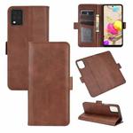 For LG K42 Dual-side Magnetic Buckle Horizontal Flip Leather Case with Holder & Card Slots & Wallet(Brown)